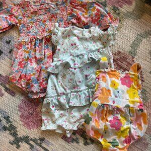 Baby Floral Outfits, Size 0-3 Months, Angel Dear, Classic Whimsy, Kissy Kissy